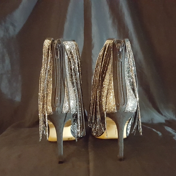 NIB Crystal Fringe Booties - Picture 2 of 3
